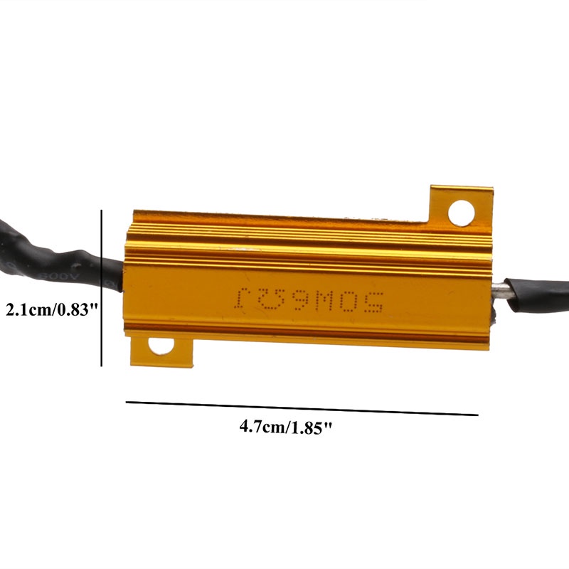 Cre 2pcs set 50W H8 H11 LED Load Resistor Kedip Decoders Warning Canceler Bypass Wiring Harness Untuk Lampu LED Upgr