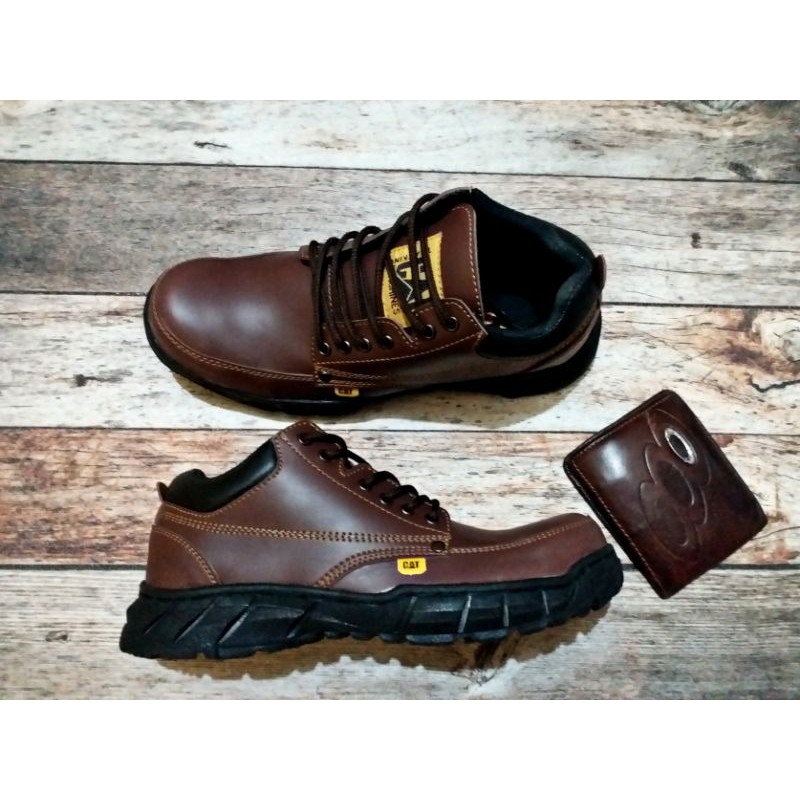 Sepatu Safety Low Boots Pria Sefty ujungbesi caterpillar kerja 39-44