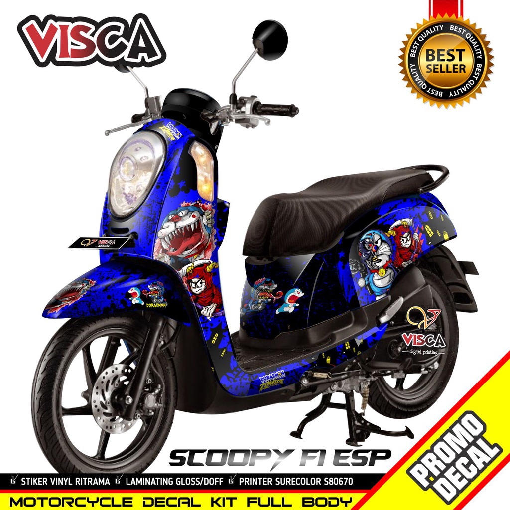 Stiker Decal Scoopy Decal Stiker Scoopy Stiker Decal Motor Scoopy Decal Stiker Scoopy fi Doraemon Zo