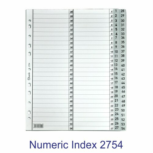 

DIVIDER Numeric Index weekly 1 - 54 BAMBI