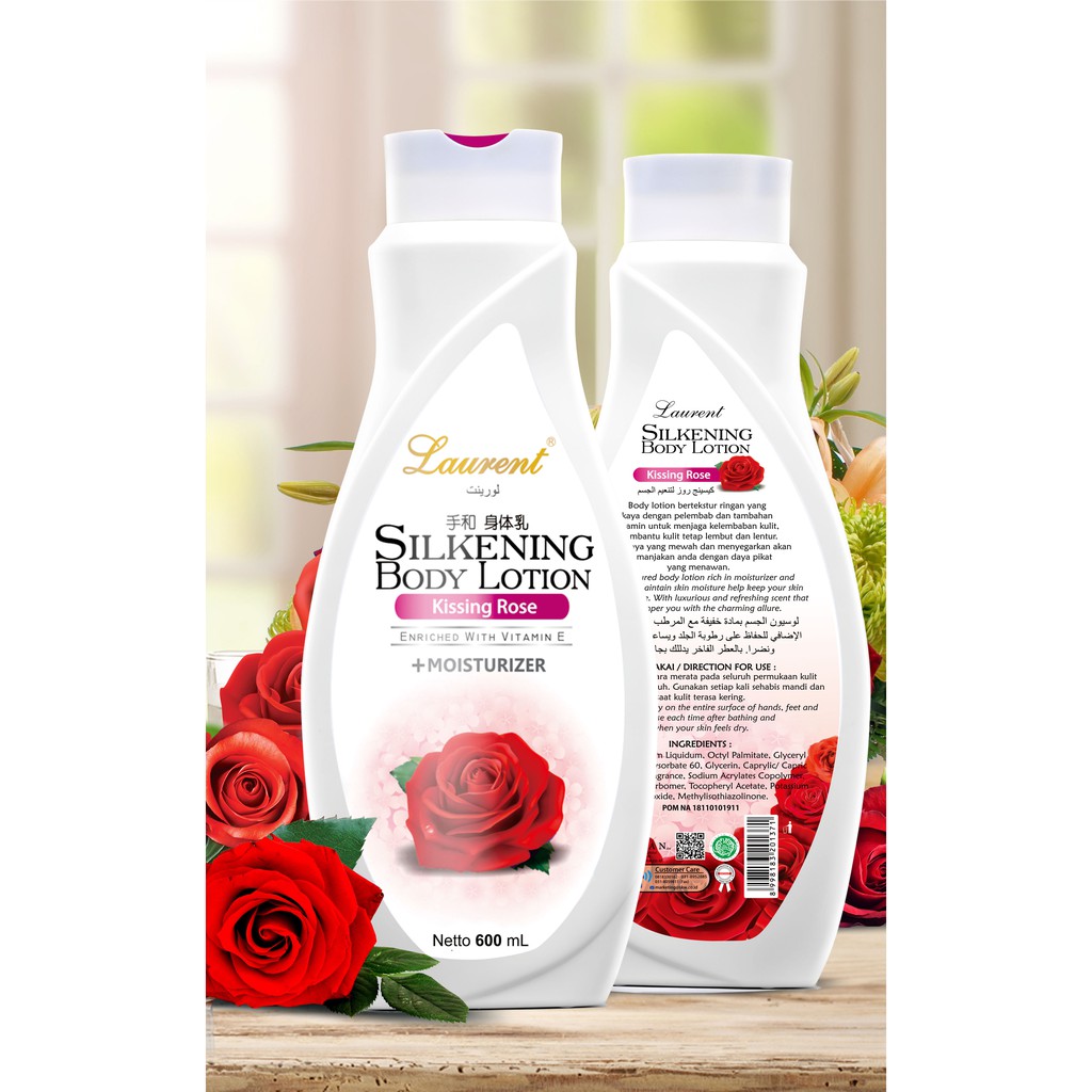 Laurent Silkening Body Lotion 600ml Lotion Pemutih Lotion Pencerah