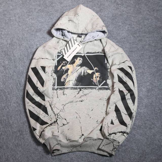 HOODIE OFF-WHITE MARBLE WHITE