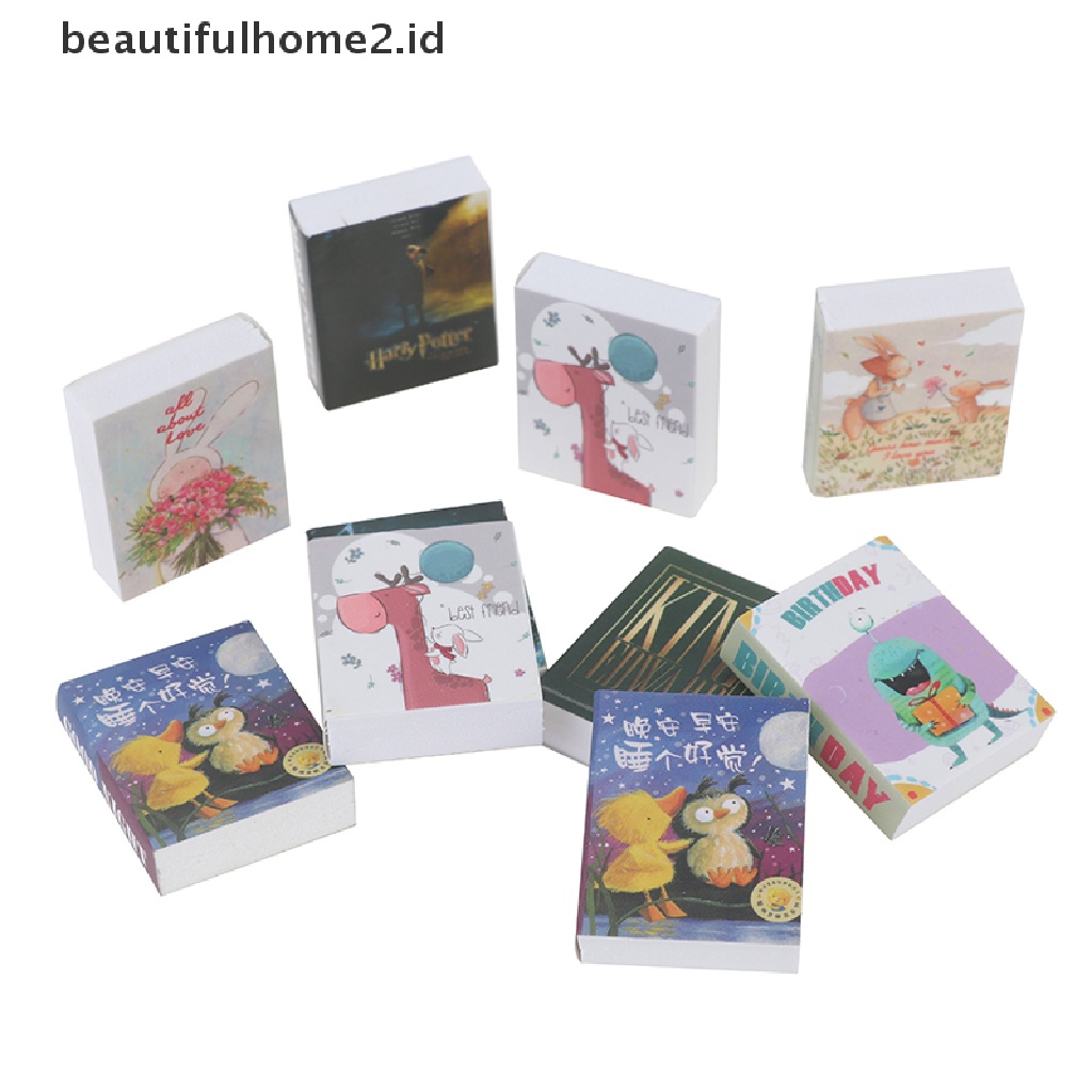 (Beautifulhome2) Buku Literatur Bahasa MandarinId 3pcs Miniatur Buku Cerita Dongeng Skala 1: 12 Untuk Rumah Boneka