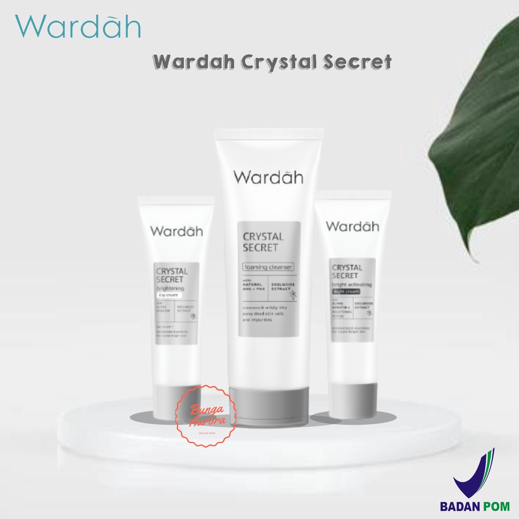 Paket Hemat WARDAH White Secret 3 pcs (Krim Siang 17ml + Krim Malam 17ml + Face Wash 100ml) | Wardah