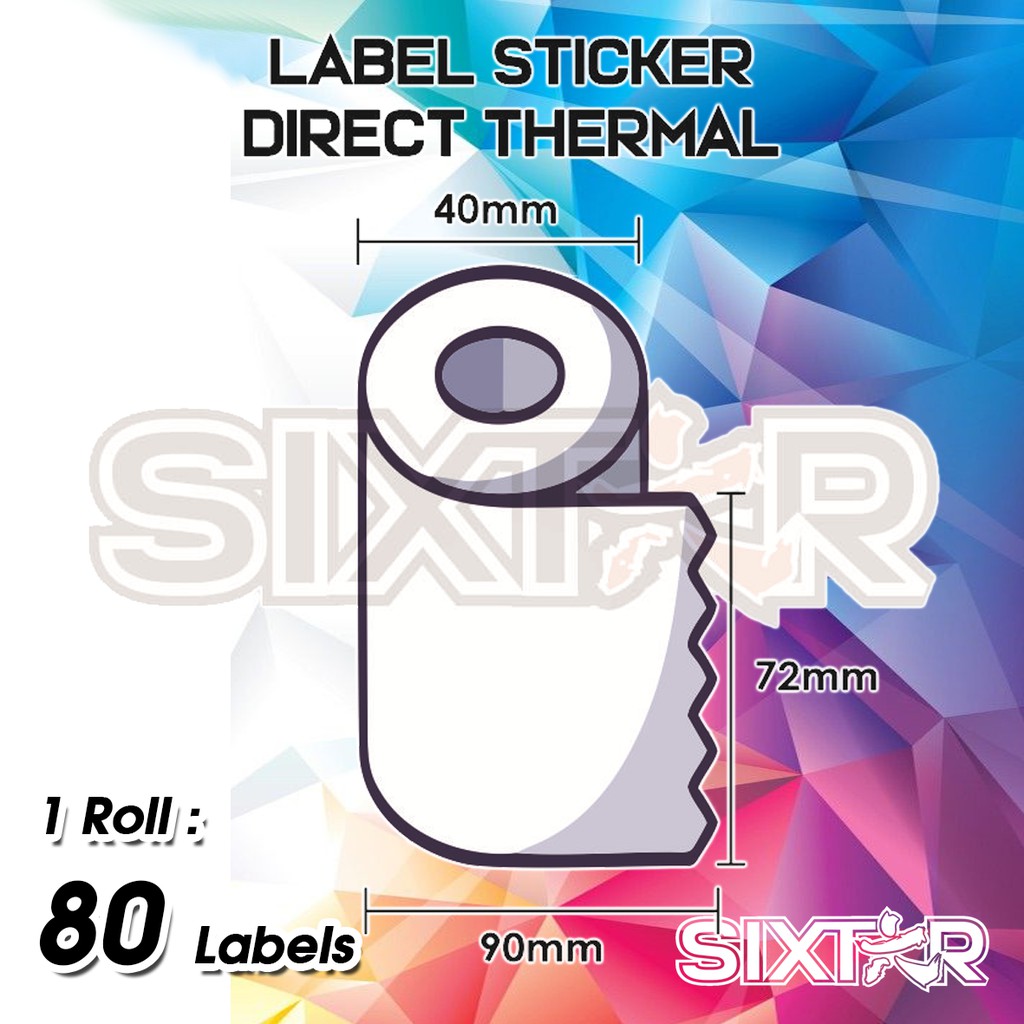 Semicoated Label Sticker 72x90x80 1Line Core 1inch Label Barcode