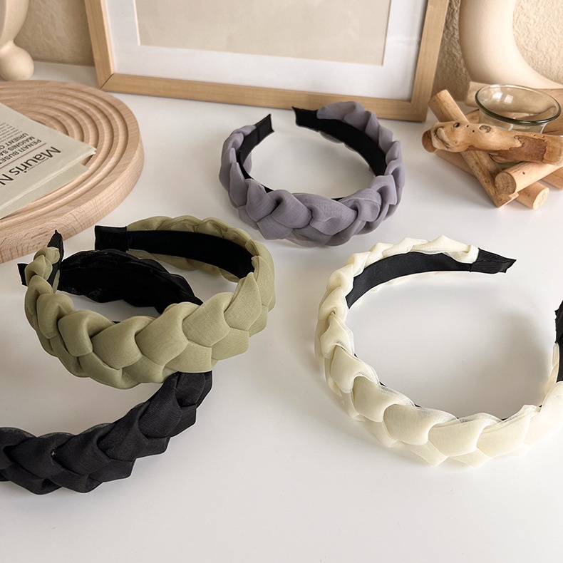 BANDO KAIN KEPANG MESH NAGITA SLAVINA WARNA SOFT POLOS BANDANA BRAID HEADBAND KOREAN STYLE BENDO ANAK AKSESORIS RAMBUT KOREA HAIR BAND ACCESSORIES