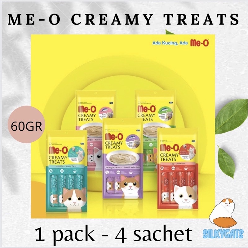 ME-O creamy treats . snack kucing meo 60gr isi 4