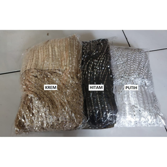 Pretty Tirai Gliter POLOS / Tirai Benang Glitter