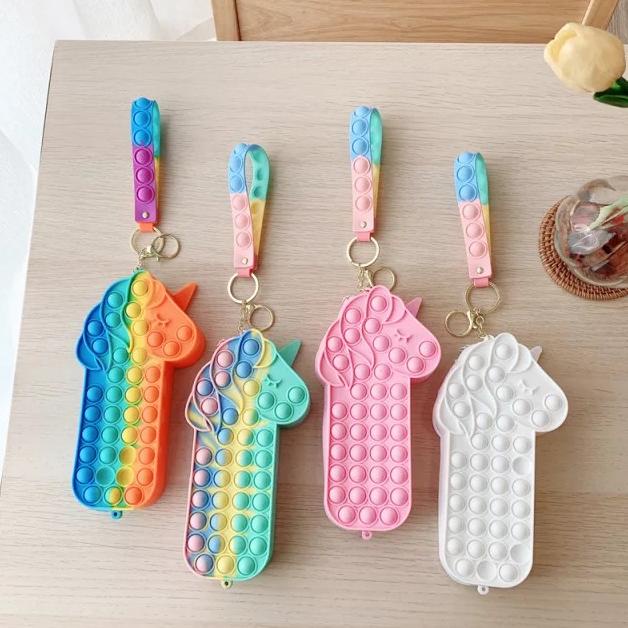 

Tempat Pencil Anak Mainan Pop It Pencil Case Unicorn/Kotak Pensil Unicorn/Fidget Toys