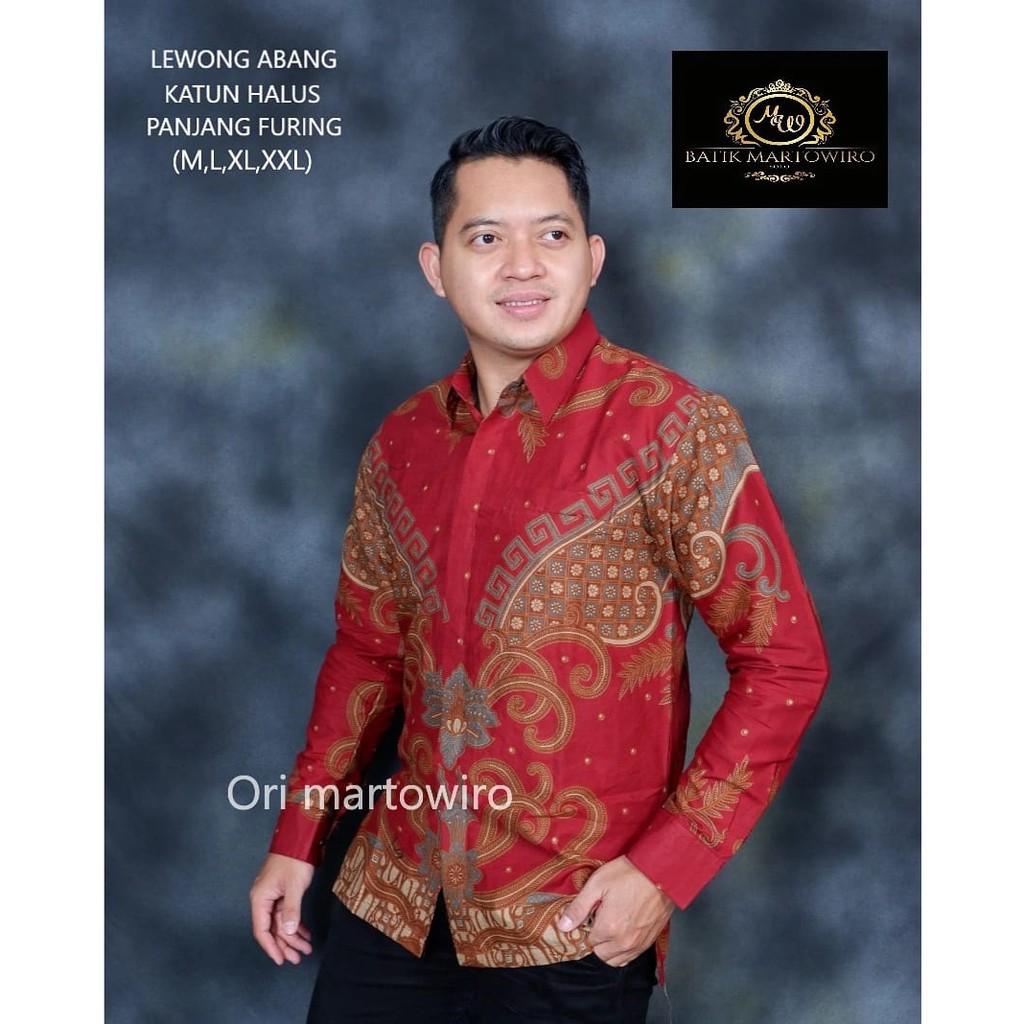 LEWONG ABANG MARTOWIRO KEMEJA BATIK PRIA SOLO LENGAN PANJANG PENDEK LAPIS FURING ATASAN BATIK PREMIUM MODERN JAYANEGARA PERMATA SUKET SEGORO WIRAYUDA SOGAN DAUN RANTAI MERAK KHAYANGAN AJISAKA PARI