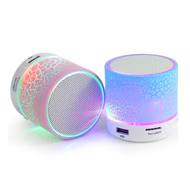 MINI Speaker Bluetooth Wireless S10 LAMPU LED Mode Retak Music Box 6warna