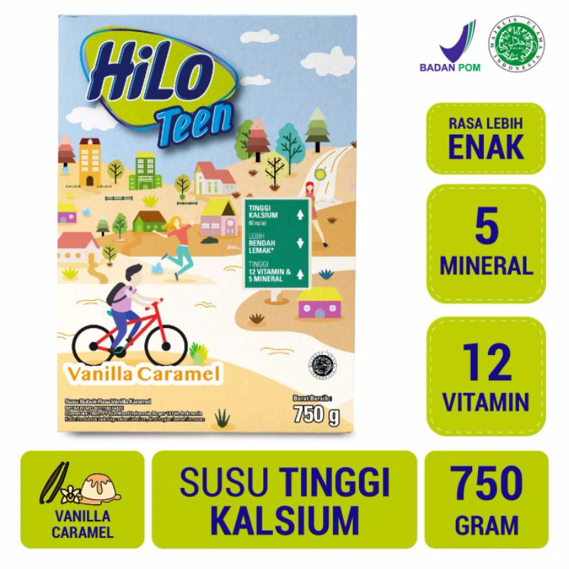 

Hilo Teen Vanilla Caramel 750 gram - Susu Tinggi Kalsium Rendah Lemak