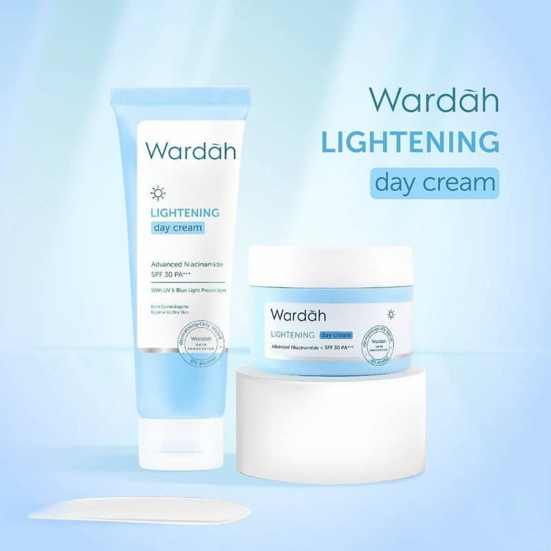 Wardah Lightening Day Cream | krim siang Wardah | krim Wardah biru