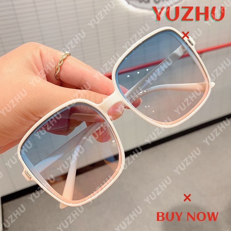 （YUZHU）COD Korean Fashion Square Frame Kacamata Hitam Wanita Sunglasses Anti UV400