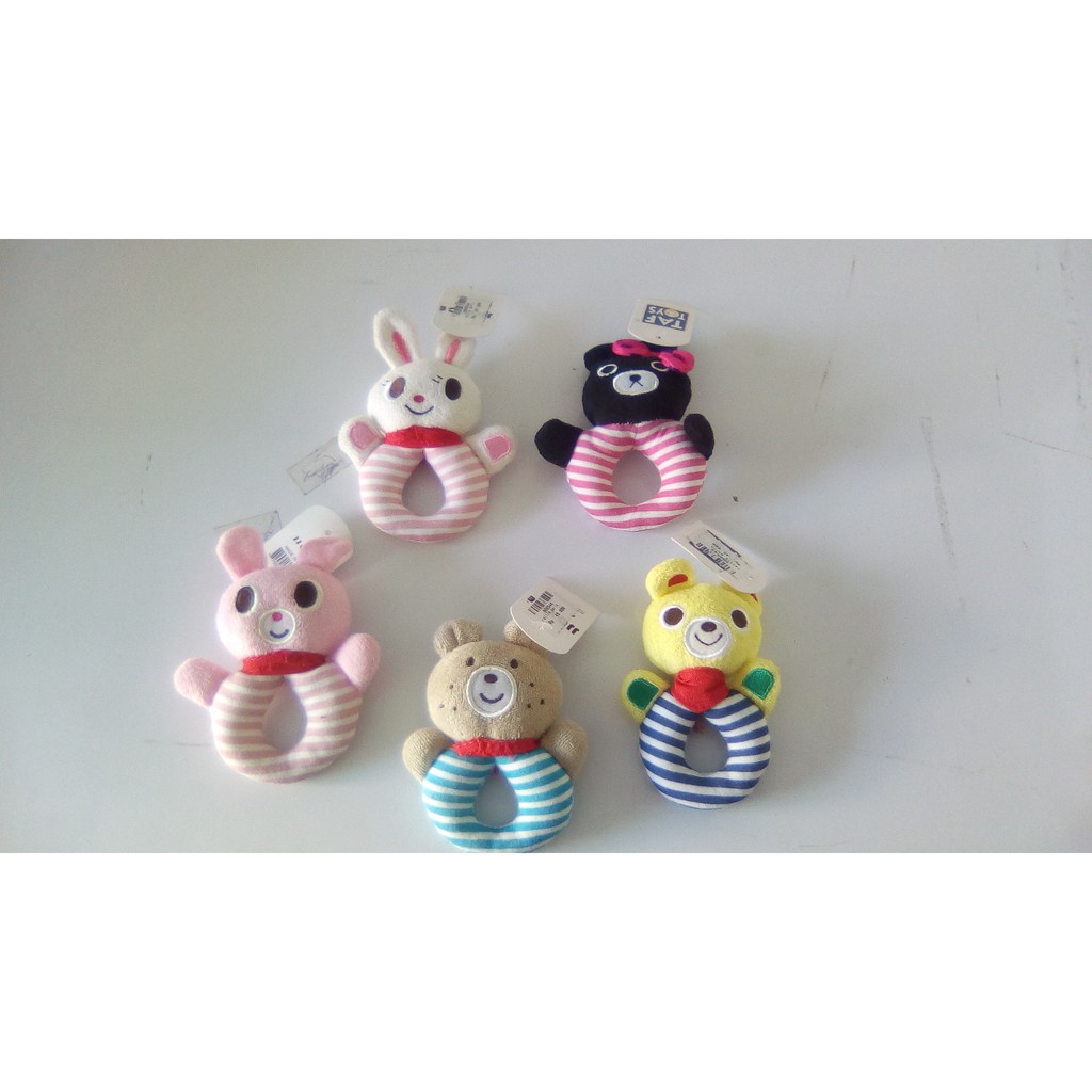 boneka rattle stick garis