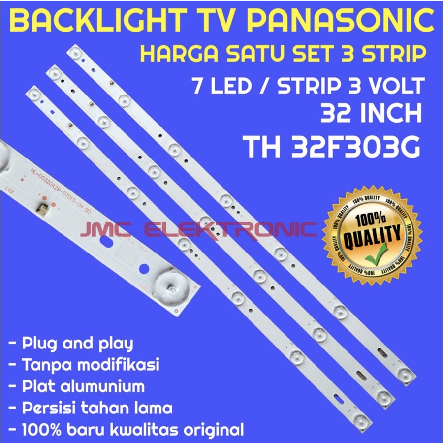 BACKLIGHT TV LED PANASONIC 32 INCH TH-32F303G TH32F303G 32F303G 32F303 LAMPU BL 32 IN