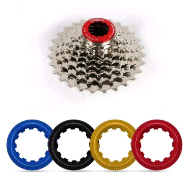 kunci lock ring drat tutup penutup kunci sprocket gear alloy sepeda balap roadbike road bike mtb seli