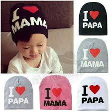 Topi Kupluk Bayi I Love Mama Papa Topi Kupluk Anak Bayi Import Elastis Kupluk Anak Nyaman Digunakan