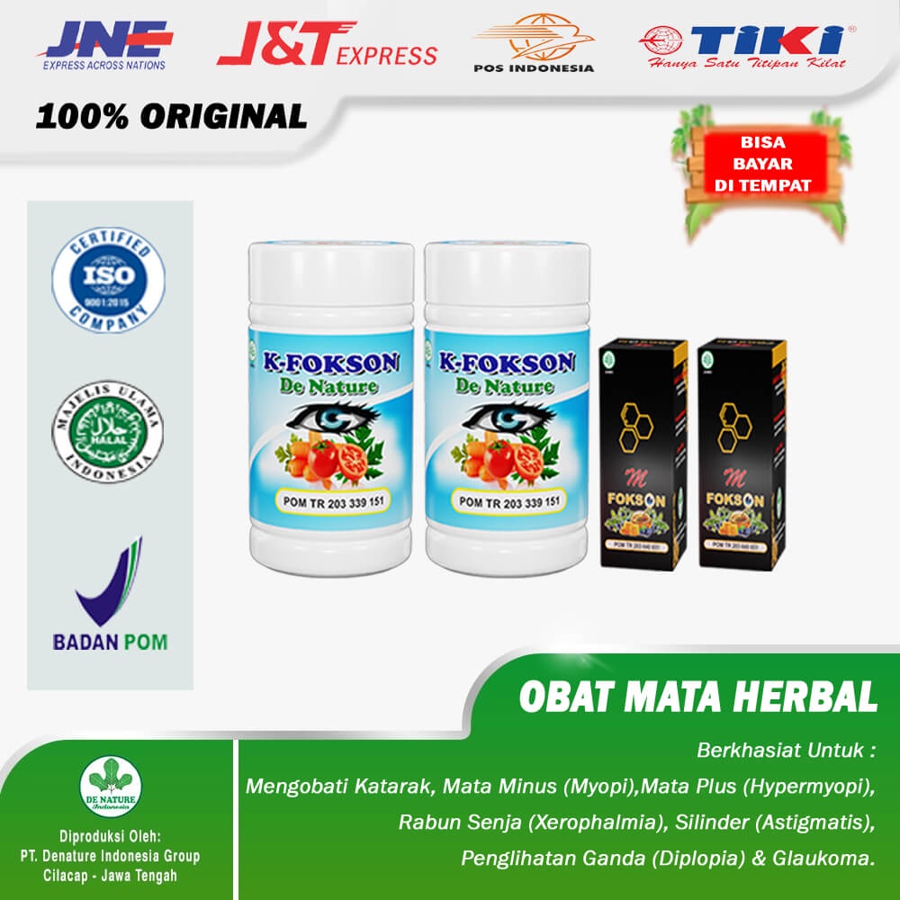 Tetes Sakit Mata Ampuh | Mata Silinder Minus | Obat Mata Katarak Rabun | K-FOKSON + M-FOKSON DENATUR