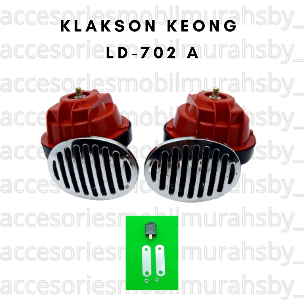 BEST SELLER KLAKSON KEONG DOBLE ISI DUA + Relay , SATU SUARA bisa untuk motor dan mobil 12v suara ngeBASS