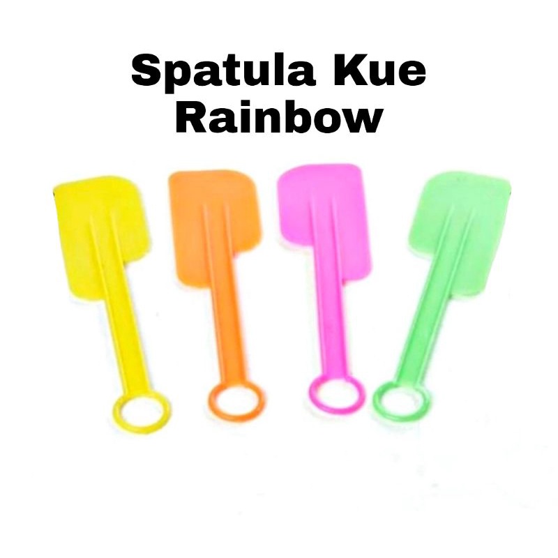 Spatula Kue / Sendok Adonan Rainbow / Rainbow Spatula Kecil