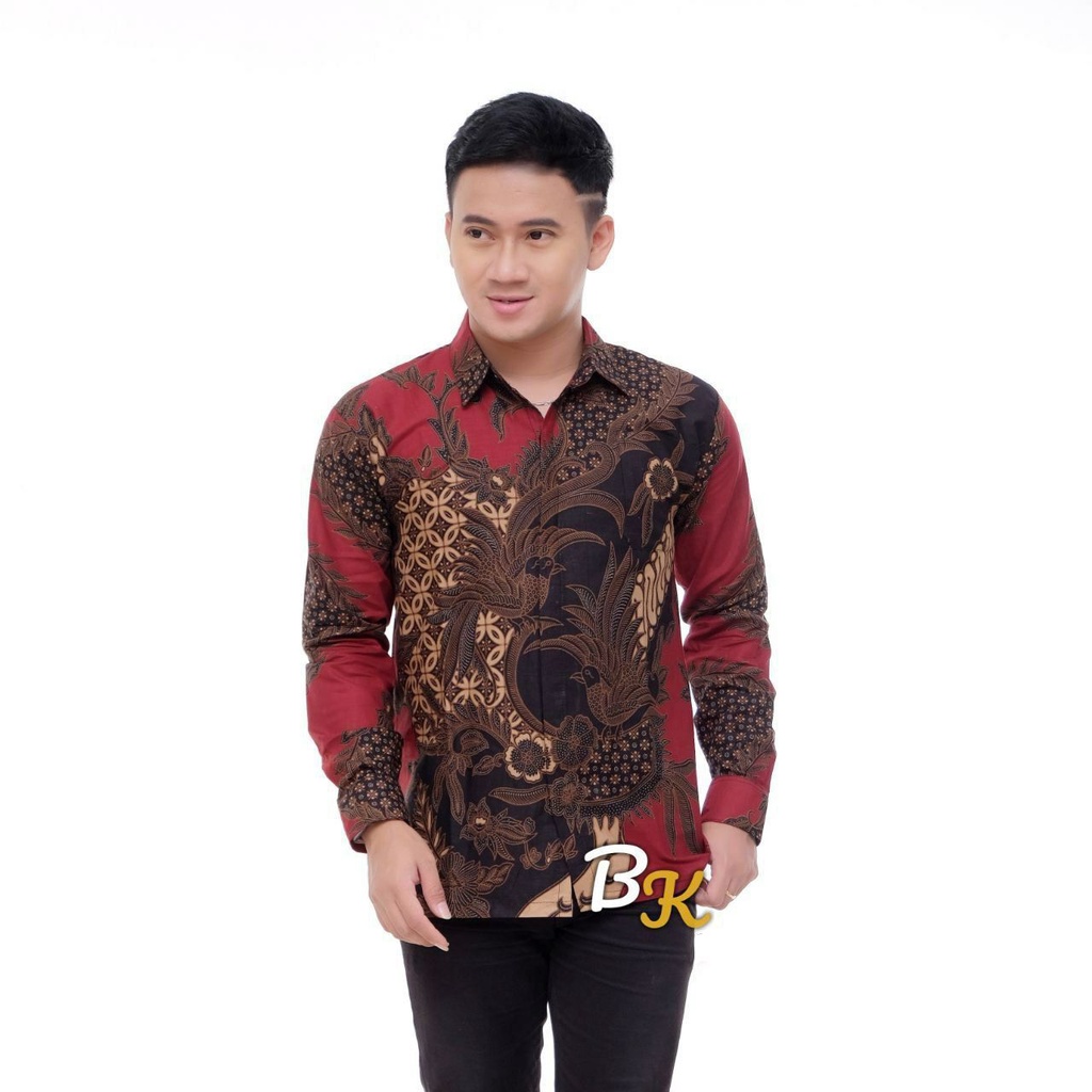 NEW ARRIVAL DISTRO BATIK PRIA BORDIR SOGAN HRB026 BATIKAF NOTOARTO BATIK IPNU-IPPNU HEM PRIA-Kmj Mahesa abang