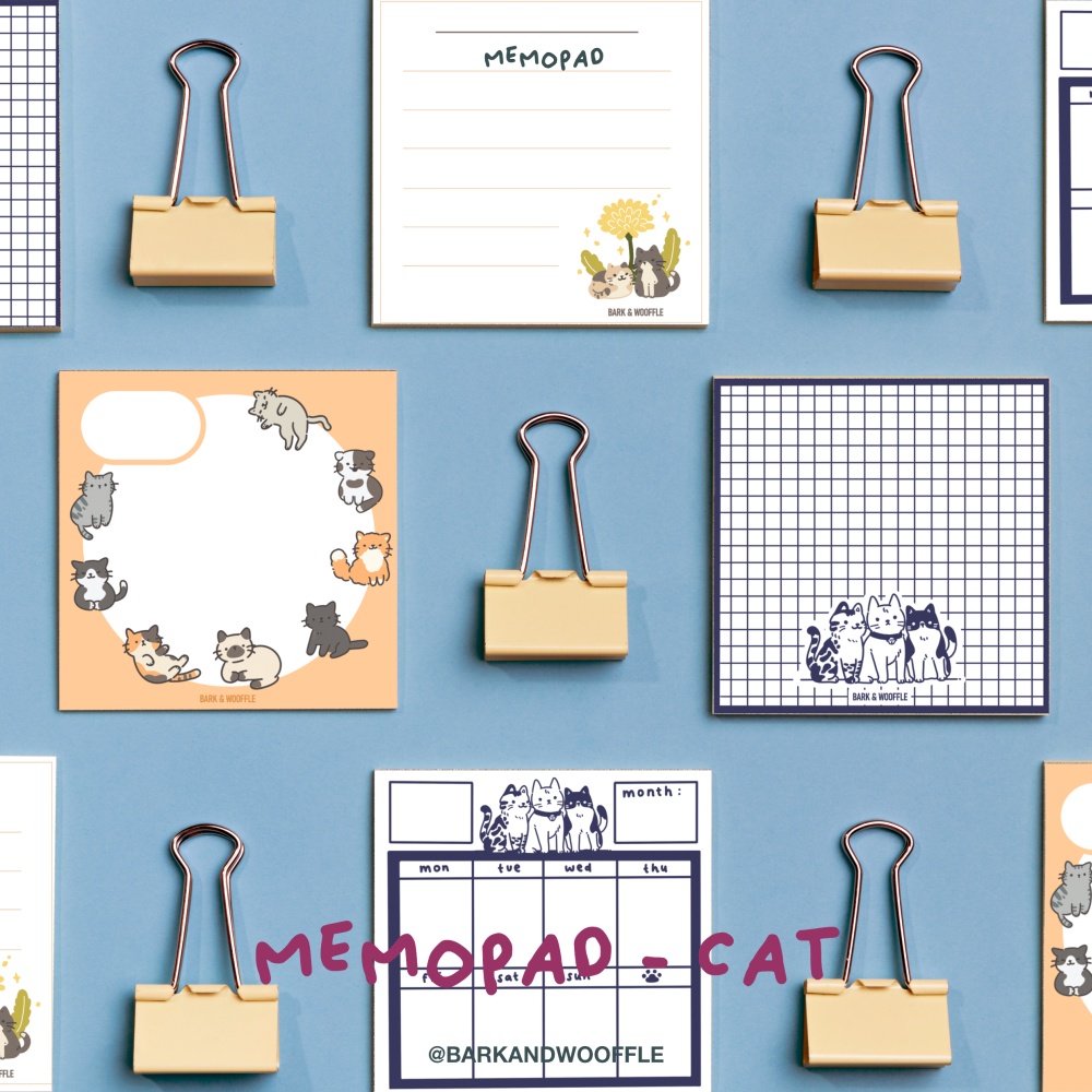 

BARK AND WOOFFLE Cat Series Memopad / Notepad / Kertas Catatan