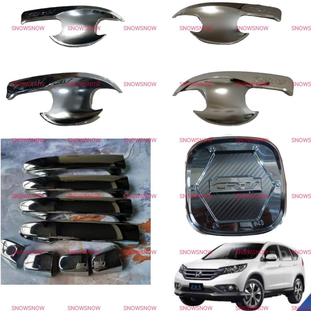 Paket Outer Handle Tank Cover Grand All New Crv 2013 2016 Chrome