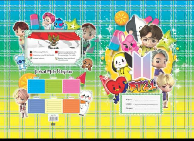 SAMPUL BUKU TULIS BT21 1pak isi 20