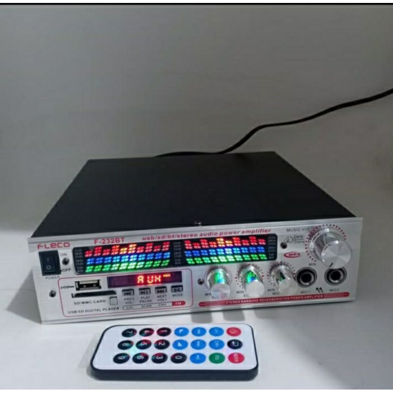 Amplifier Bluetooth Fleco F-232BT/ Amkplifier Karaoke fleco f-232BT