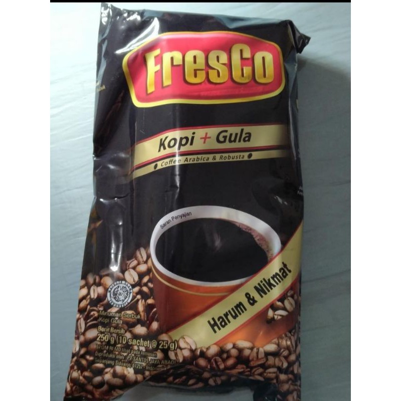 

kopi Fresco Copi & gula isi 6 + 2 bungkus