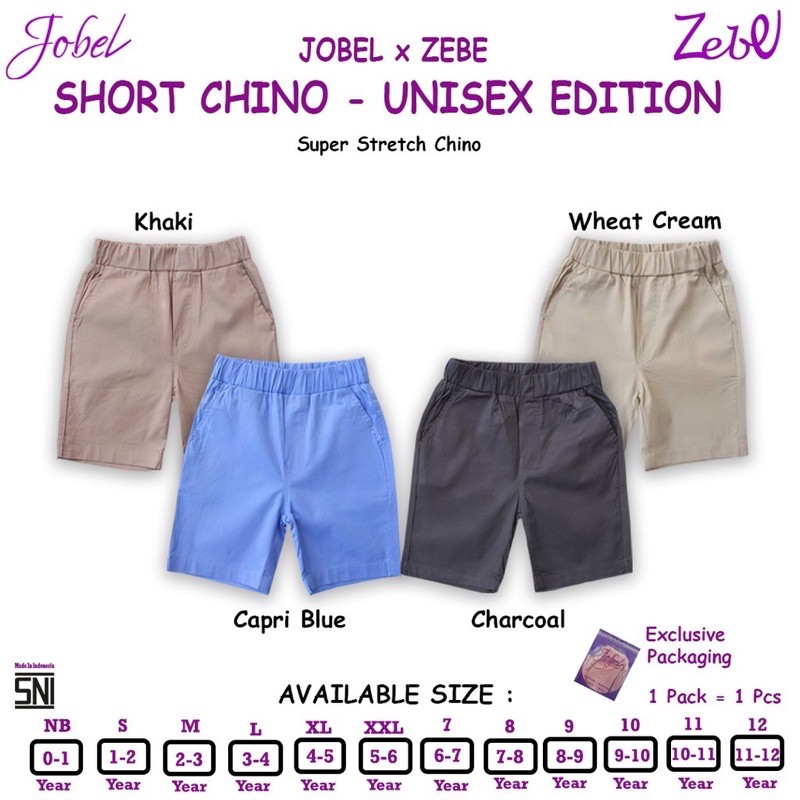 kazel jobel short chino unisex