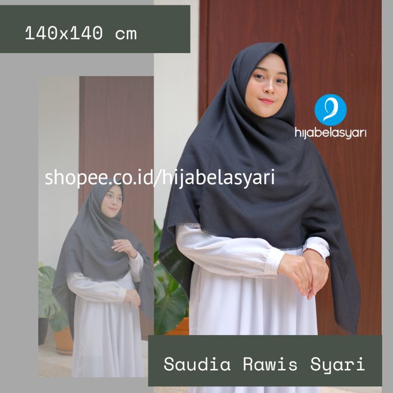 Hijab Segi empat Jilbab Segiempat Saudia Syar'i Jilbab Syari Rawis Jumbo by NL Scarf