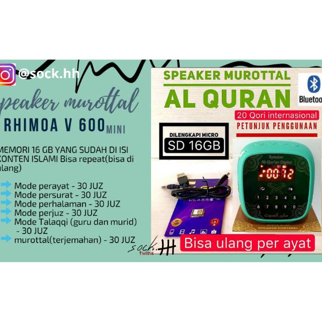 Speaker murottal Rhimoa V600 mini