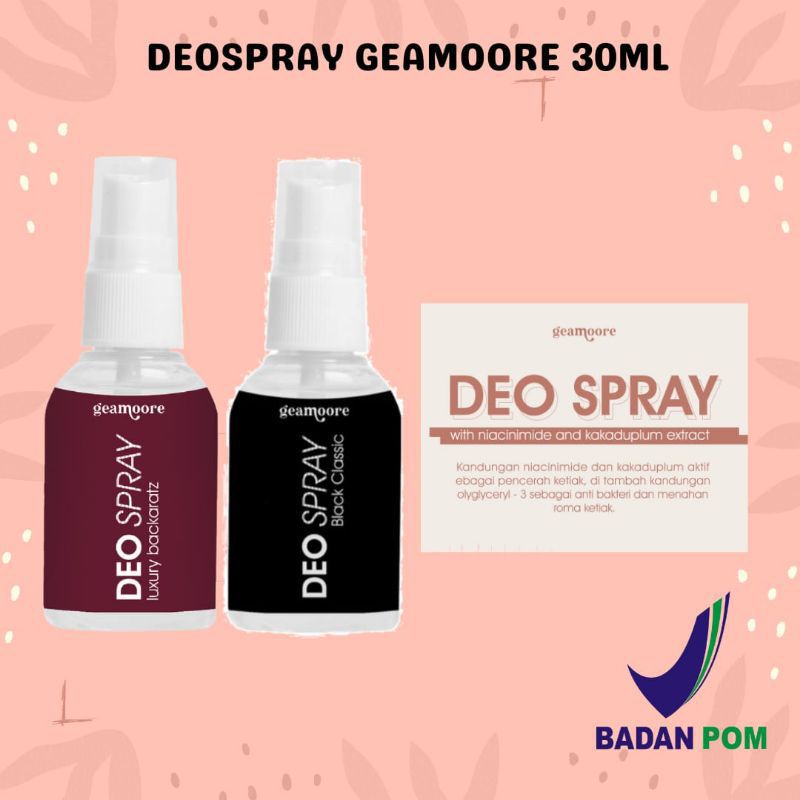 GEAMOORE DEODORANT SPRAY WITH TAWAS EXTRACT LUXURY BACARATZ / BLACK
