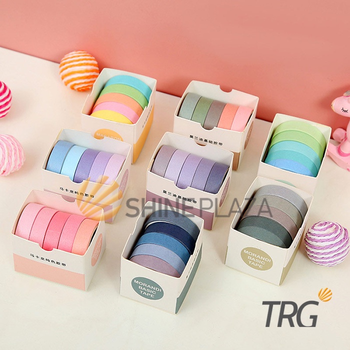 

Masking Tape TRG Essential Collection Set 5 pcs - Washi Tape Pastel TRG