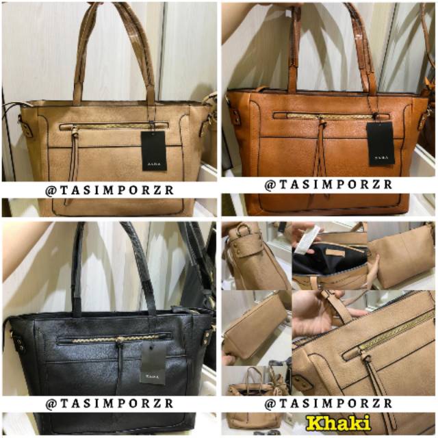 SALE  Tas Zara Estrella Ice Blue💯% Original Import/Tas kerja import/Tas tote/Tas Realpict & Video