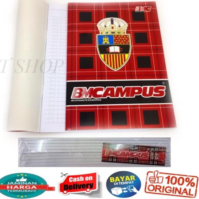 

1 PACK ISI 10 PCS BUKU TULIS BM CAMPUS 36 LEMBAR UKURAN BOXY BCG9Y4064