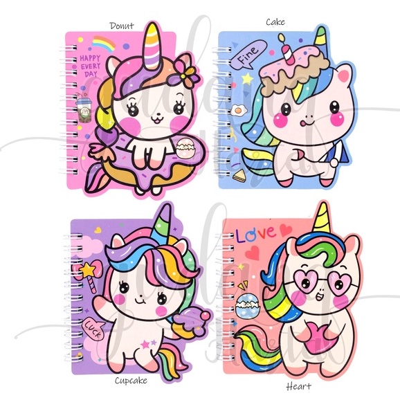 

Notebook Mini Bentuk Unicorn Buku Catatan Motif Kuda Poni GH 308535