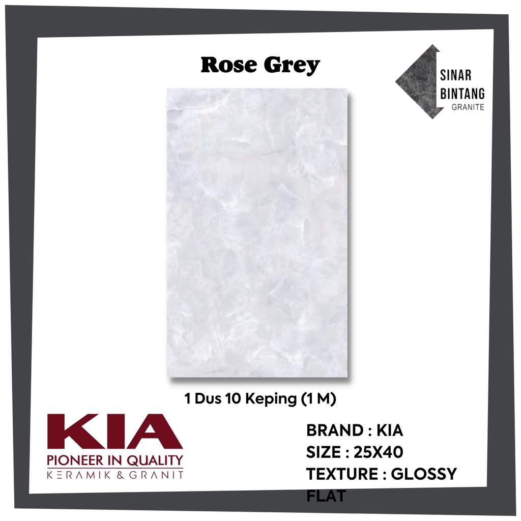 Keramik Murah | Dinding Kamar Mandi 25X40 Rose Series KIA