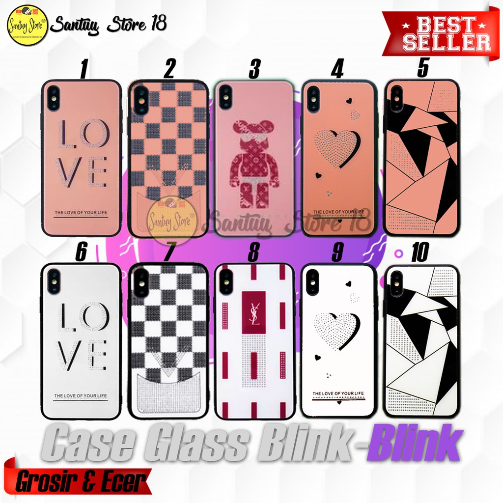 Samsung J2,J4,J6,Prime,Plus // Case Glass Blink - Blink