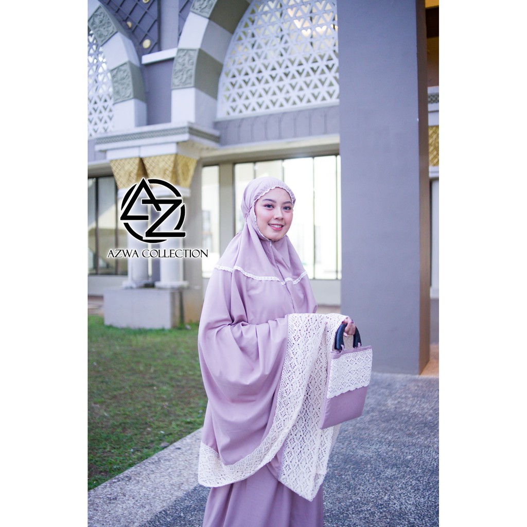 (COD) Mukena Dewasa Jumbo Mukena Travel Mukena Adem Mukena 2in1 Terbaru 2021 Andin Delanova Italy