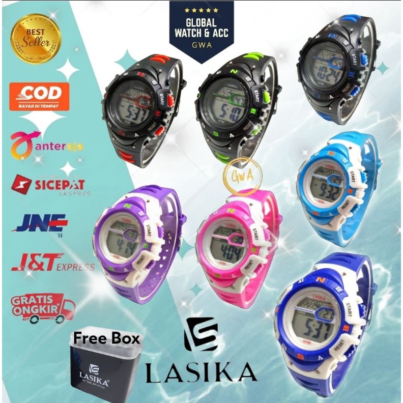 Jam Tangan Anak Lasika Digital Cowok Cewek G790/790  Fashion Water Resistant/anti air