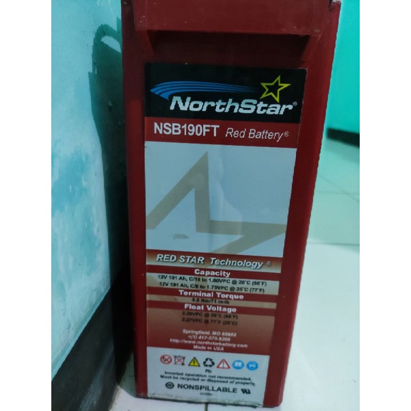 Battery VRLA North Star Red (NS) 190 AH - Good CCA / Aki / Batre