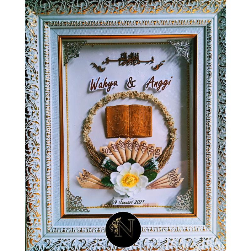 READY TERMURAH Custom Mahar Rustic / Frame mahar rustic / Mahar Murah