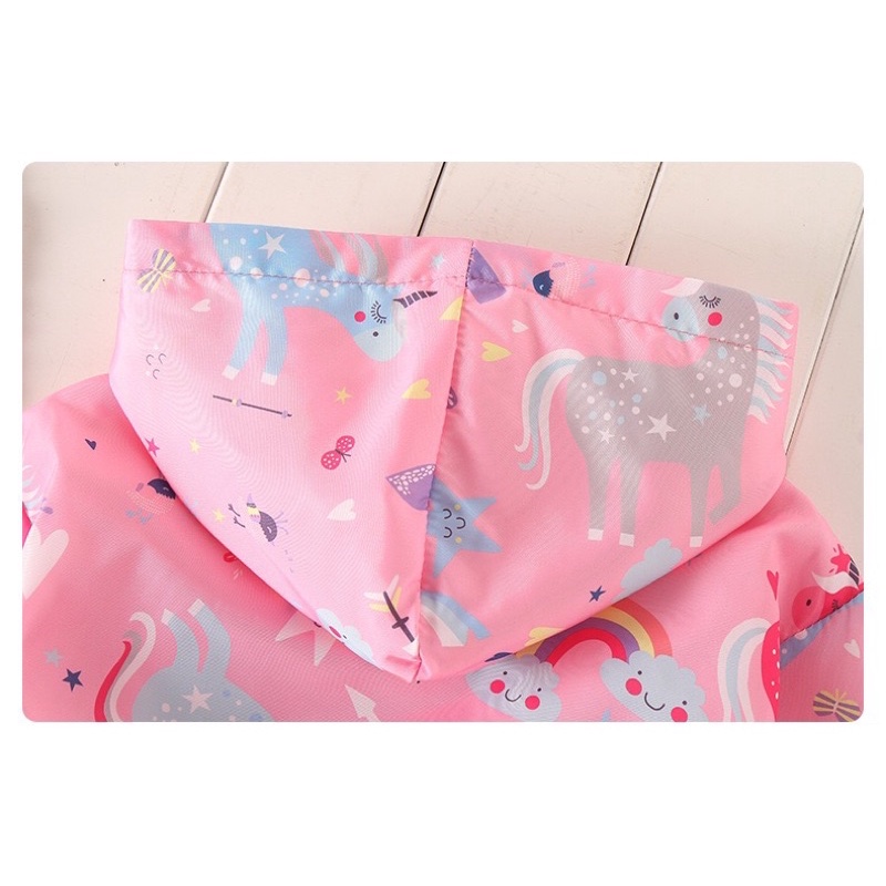 Jaket Anak Perempuan / Jaket Anak parasut Anti Angin Air / Jaket Hoodie Anak Perempuan/ Jaket Anak Cewek Parasut Motif Unicorn Kartun Lucu Import 1 2 3 4 5 6 7 8 9 10 Tahun Little Pony