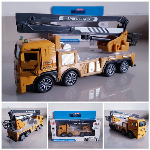 Diecast Mobil Truck Kontruksi - Diecast Truck Molen Crane Dump Truck