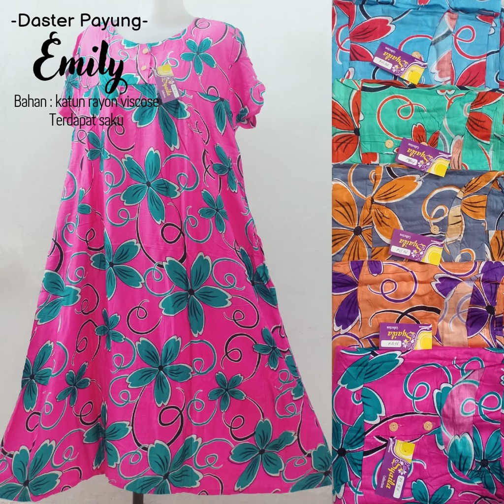 Termurah-Daster Murah Solo-Daster Payung Flower Emily-Bahan Katun Viscose Nyaman Dipakai