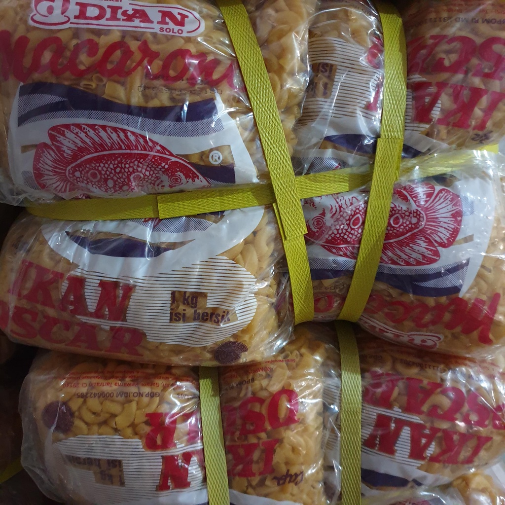 [Bal] Makaroni Mentah Cap Ikan Oscar Dian Solo 10 pack x 1 kg - OSC