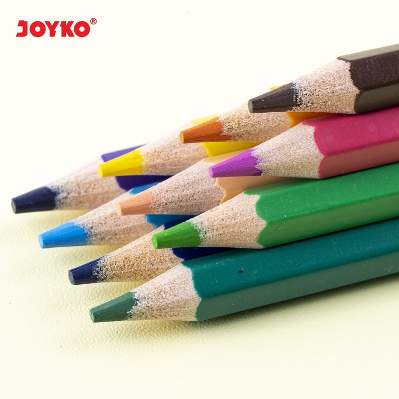 Pensil 12 warna Joyko pendek panjang